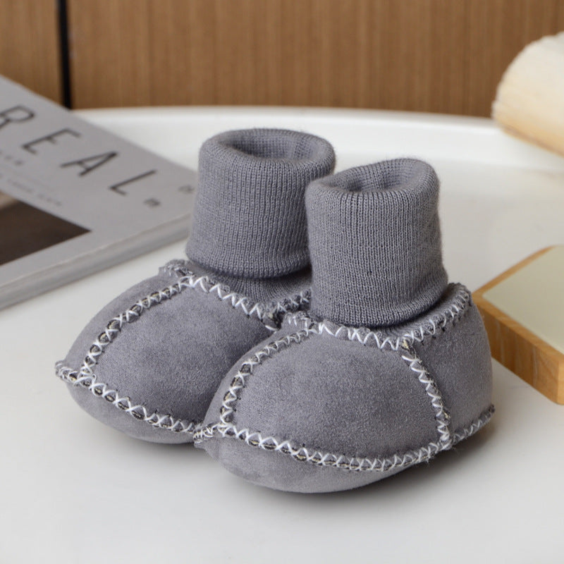 Babytossor – CuddleToes Unisex, Brun/Grå/Beige/Rosa/Röd/Blå, Mocka, Storlek 0–12 Månader