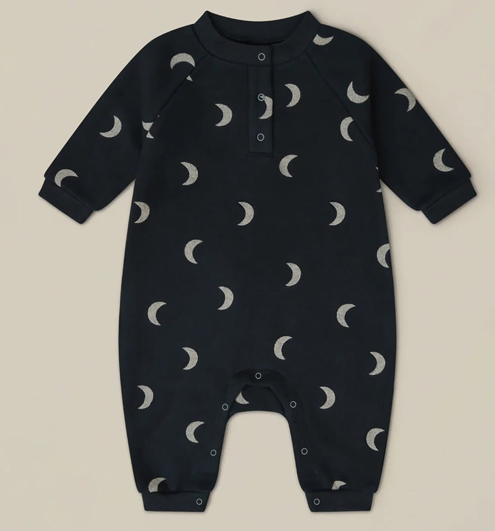 Byxdress/overall med manar – MoonDreamer Baby, unisex, svart, bomull, storlek 0–2 år