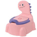 Dino-toalett för barn – Blå/Rosa/Grön, Halkfri, Lätt att Rengöra, BPA-fri