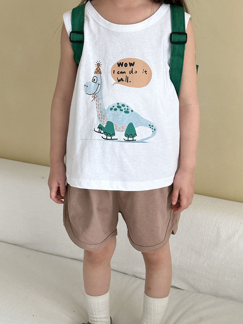 DinoFun Sommarset för Barn – Unisex T-shirt & Shorts med Dino-tryck | Roaro Kids | Storlek 0–8 år