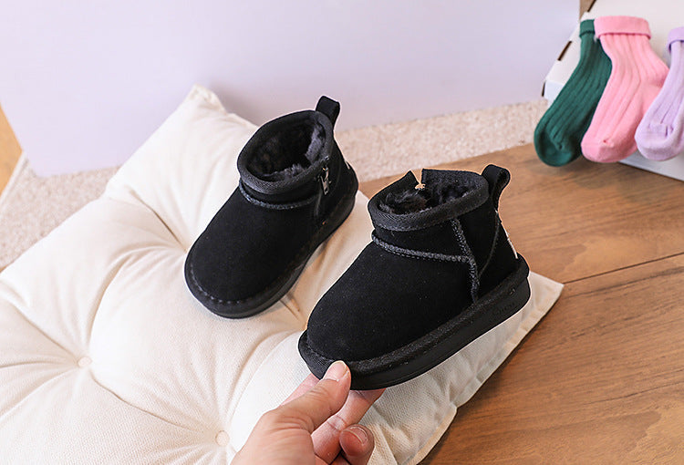 Ankelstövel – Noua Unisex, Brun/Svart/Grå, Mocka, Storlek 18–25