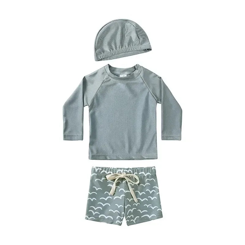 Baby Pojkar UV Simset med Hatt – UPF 50+ | 9M-7 år