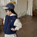 Bodywarmer – Little Voyager Unisex, Blå/Beige, Bomull, Storlek 0–6 år