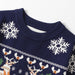 Jultröja med Renar och Snöflingor – Unisex, Röd/Blå, Bomull, Storlek 1–6 år