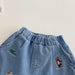 Kort Jeansbyxa med Resår och Dinosaurietryck – Baby, Småbarn, Förskolebarn, Ljusblå, Bomull/Denim, Storlek 0–5 år
