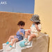 Sommarset med Shorts och T-shirt – CaffèKids Unisex, Blå/Beige, Bomull, Storlek 0–6 år