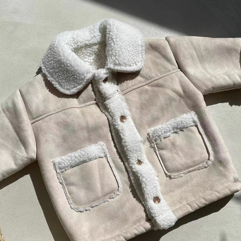 Teddy Sherpa Jacka – Unisex, Brun/Vit, Mocka, Storlek 0–6 år