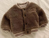 Teddy Bomberjacka för Barn | Mjuk och Varm Vinterjacka Unisex | 9 Månader – 3 År | Fleece-look med Sportiga Mudds