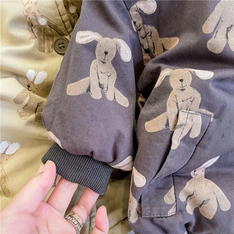 Jacka med Huva – Knuffel Unisex, Brun/Beige, Polyester, Storlek 0–6 år