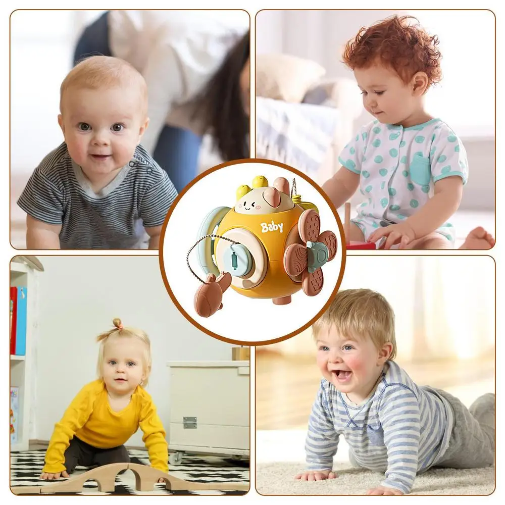 Montessori Fun Ball – Pedagogisk Babyboll för Sensorisk Utveckling & Finmotorik