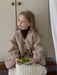Teddyjacka – Noa Teddy Västdesign Flickor, Beige, Bomull, Storlek 2–7 år