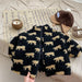 Fleeceväst med Björnmotiv – Björnar Unisex, Svart/Grön, Storlek 1–6 år
