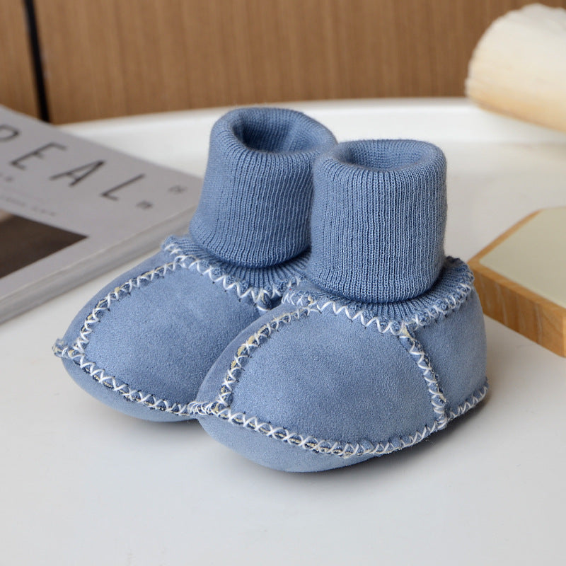 Babytossor – CuddleToes Unisex, Brun/Grå/Beige/Rosa/Röd/Blå, Mocka, Storlek 0–12 Månader