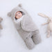 Omlottfilt med björnöron – Baby, Beige/Blå/Rosa/Vit, Fleece, Bomull