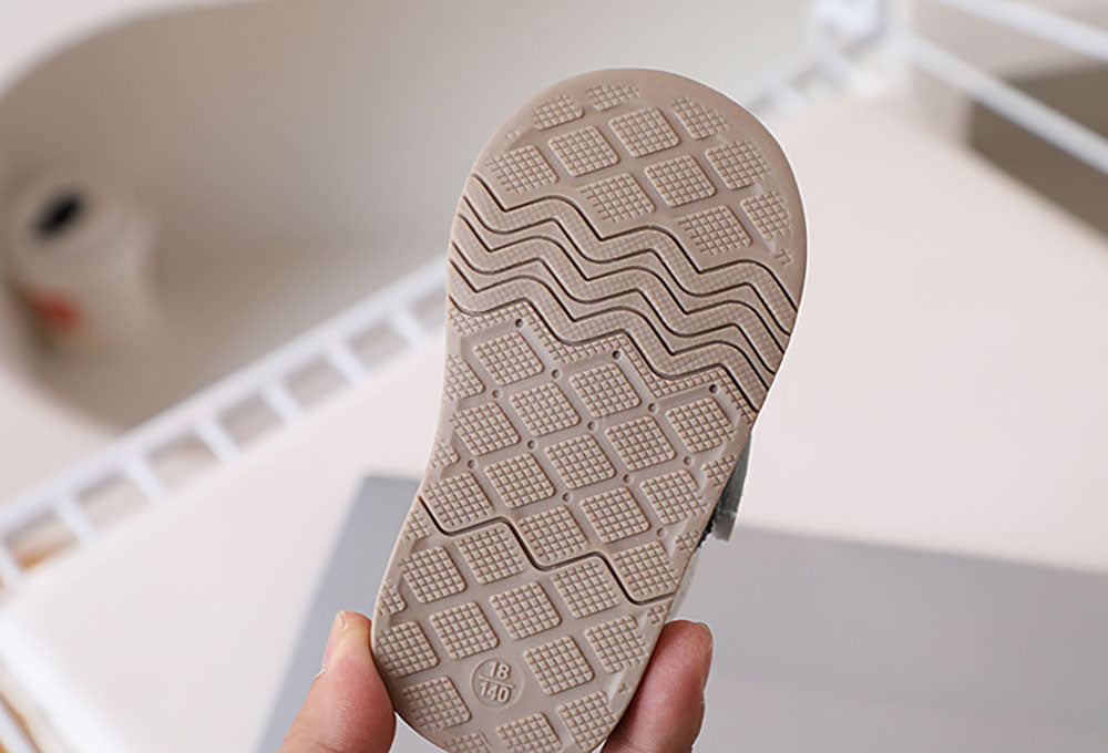 Sneaker med Kardborre – Björn Unisex, Khaki/Svart/Röd, Storlek 16–25