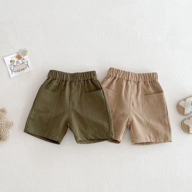 Kortbyxa Cargo – Natu Shorts Baby, Småbarn, Förskolebarn, Beige/Grön, Bomull, Storlek 0–6 år