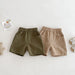 Kortbyxa Cargo – Natu Shorts Baby, Småbarn, Förskolebarn, Beige/Grön, Bomull, Storlek 0–6 år