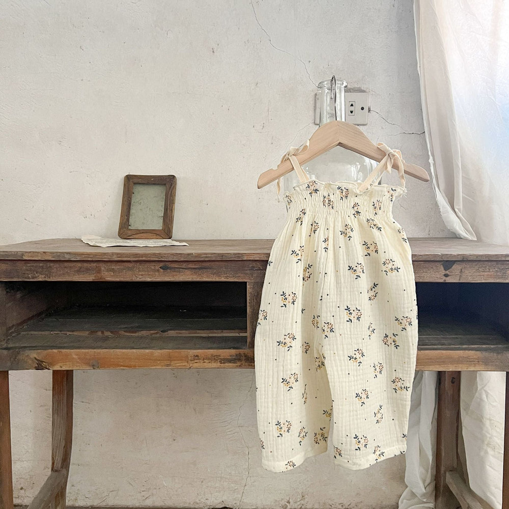 LittleBloom Babyset 0–3 år | Musselin Sommaroutfit för Flicka | Blommigt Mönster | Klänning, Body, Set eller Topp & Byxa