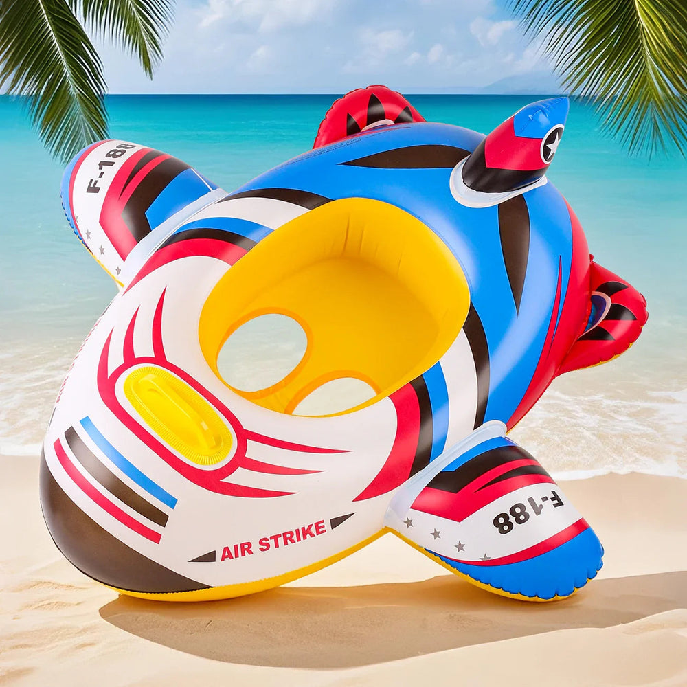 Flygplan Simring Barn – Uppblåsbar Pool Float med Handtag