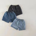 Korta byxor – DenimPlay Unisex, Svart/Blå/Ljusblå, Bomull, Storlek 0–3 år