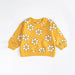 Sweatshirt med Blommönster – Glada Blommor Flickor, Grön/Gul/Beige, Bomull, Storlek 0–3 år