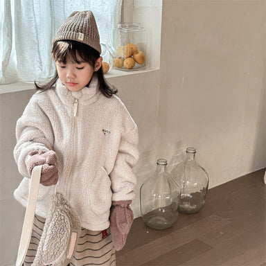 Teddy fleeceväst – FluffyNest Flickor, Beige/Grön/Grå/Brun, Bomull, Storlek 0–6 månader