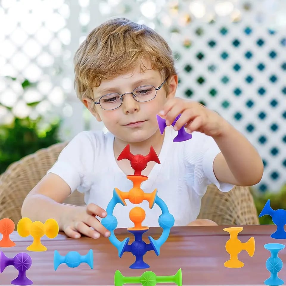 CleverPlay Sugpropp-leksak – Pedagogiskt Bygg- & Konstruktionsleksak för Barn