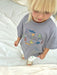 T-shirt – BestieVibes Unisex, Vit/Grå, Bomull, Storlek 0–6 år