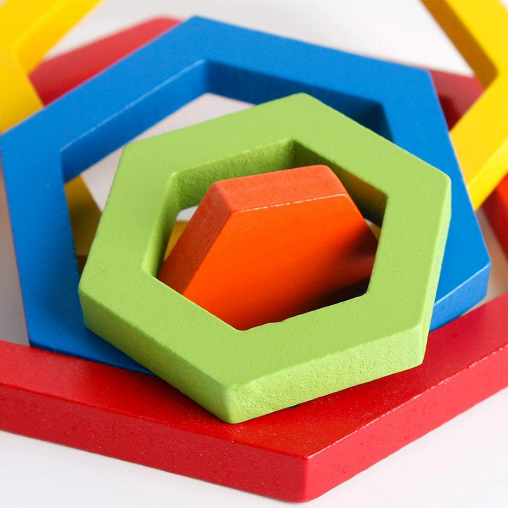 Träformpussel för småbarn – Montessori-leksak för finmotorik och logiskt tänkande