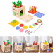 Montessori Lärlåda för Barn | Pedagogiskt Träleksak 3+ | Främjar Motorik & Kognition