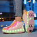 GlowSkate LED Rullskridsko Sneakers med Vingar – Flickor | Stl. 29-37