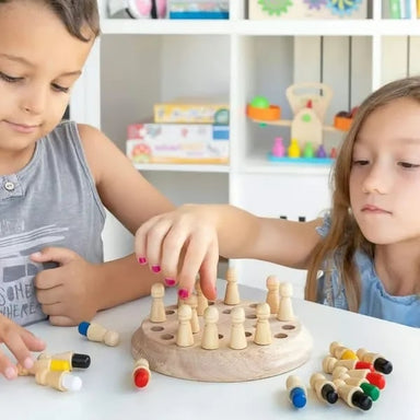 Trä Minnesspel för Barn – Lärorikt och Interaktivt Memoryspel 3+ År