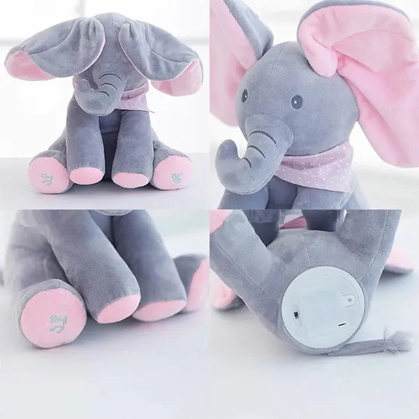 Interaktiv Nalleelefant för Babys – Gömma & Prata | FlappyPals från 6 Månader