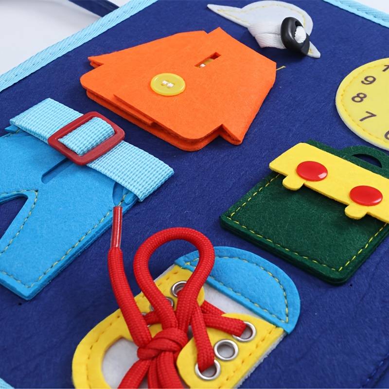 Montessori Busy Book – Aktivitetsbok för barn som lär sig klä på sig