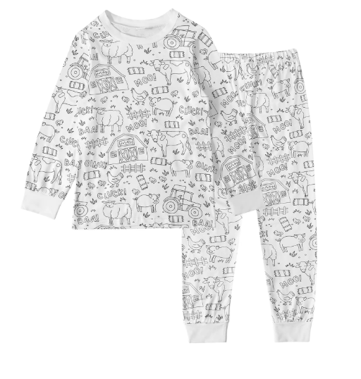 Kreativ Pyjamas Färgsättningsset för Barn – Designa och Personalisera Din Egen Sovoutfit!