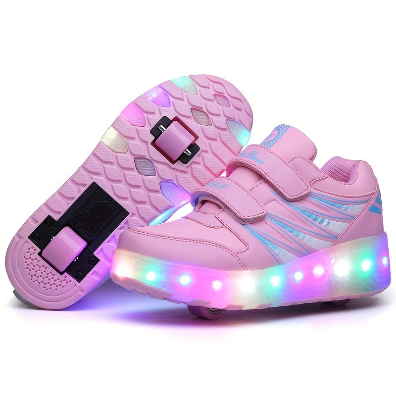 FlashRunners LED Rullskridsko Sneakers – Avtagbara Hjul | Stl. 26-35