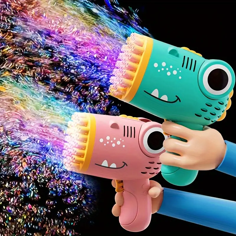 Dino Bubbelpistol – 40 Munstycken För Hundratals Bubblor | Lekglädje För Barn