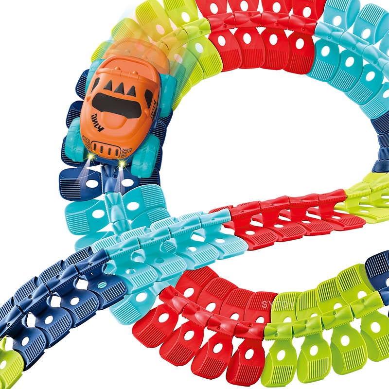 Flexibel Racerbana för Barn – Kreativ Bygglek & Spel | Set med 46 Delar från 4 År