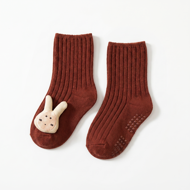 Halkfria Babysockor – Mjuk Bomull med Tecknat Motiv Unisex