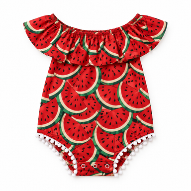 Sommarklänning flicka vattenmelonmönster – romper