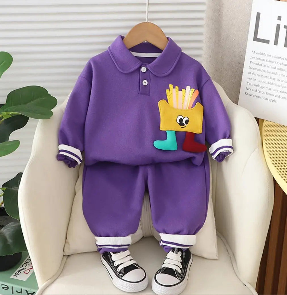 Mjuk Unisex Småbarnsset 2-Delat – Bekväm Bomullsoutfit 0–3 År | Andningsbar & Hudvänlig
