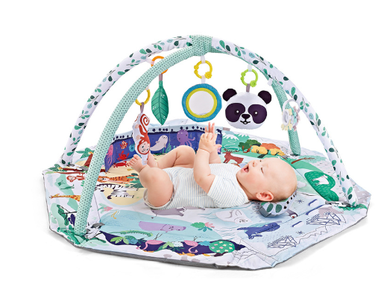 Babygym & lekmatta för baby – 8-i-1 aktivitetsmatta med leksaker (0+ månader)
