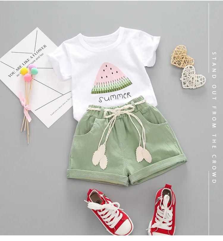 Sommrig Flickset – Bekväm Bomull | Luna & Fleur Kläder Storlek 1–4 år