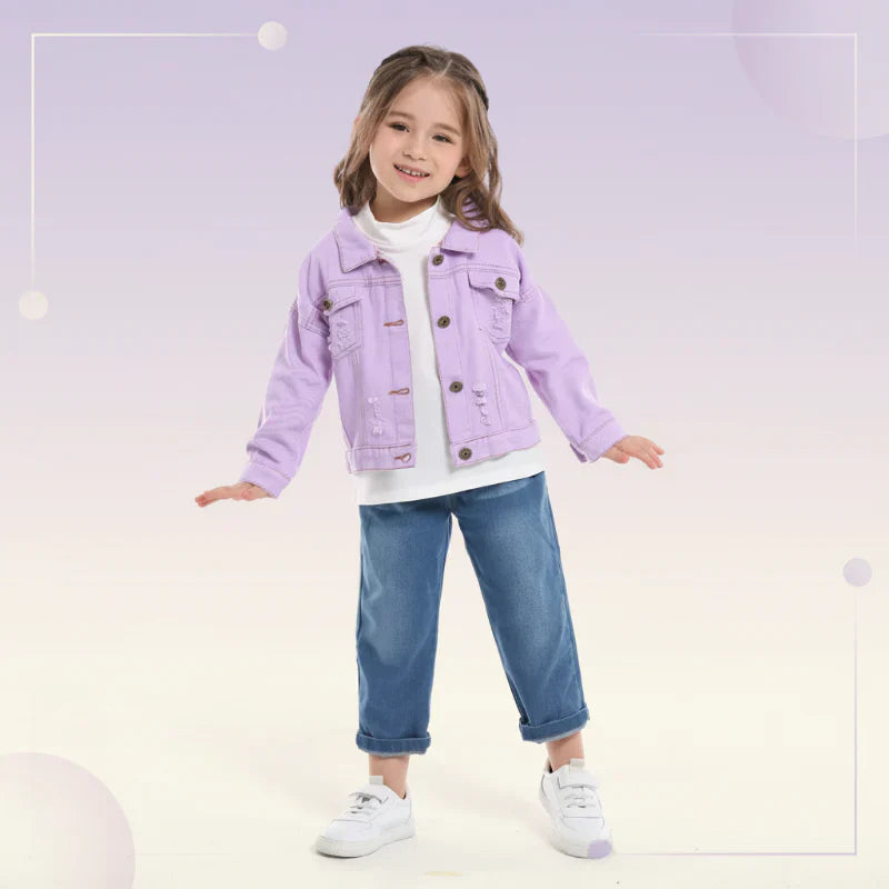 Candy Color Jeansjacka Barn – Lätt Denimjacka | 6Mån-7år