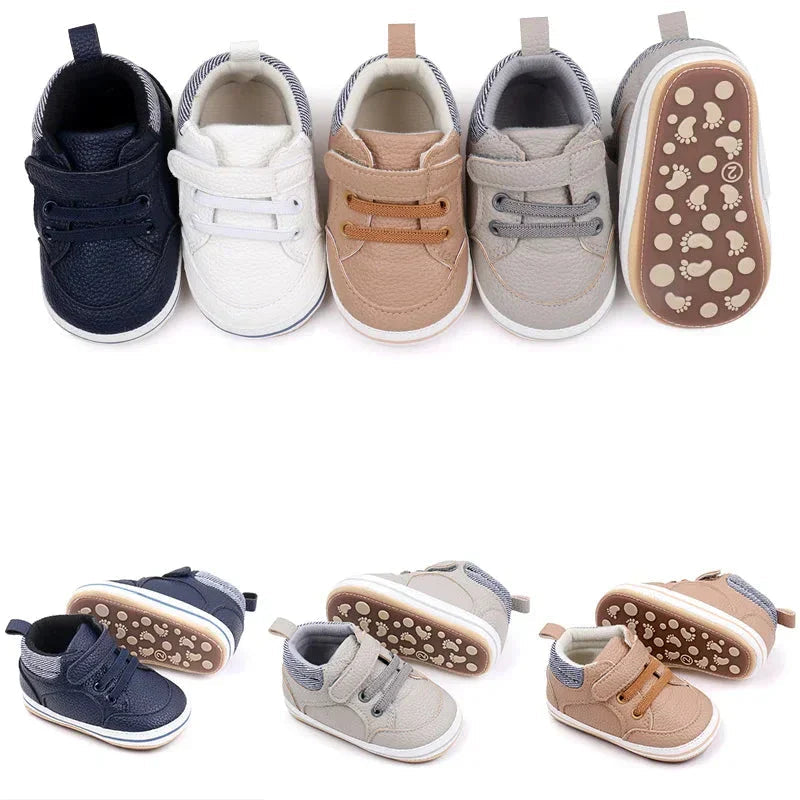 Babyskor för Första Stegen – Mjuka Slip-ons med Flexibel Sula (6–36 mån)