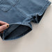 Denim Babyklädset – Bekväm Hängselbyxa & T-shirt – 0–3 år