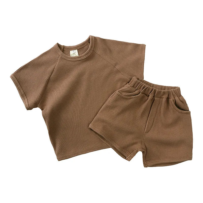 SunnySprout Ribbed Set – Andningsbart Bomullsset för Aktiva Bebisar & Småbarn 0–9 År