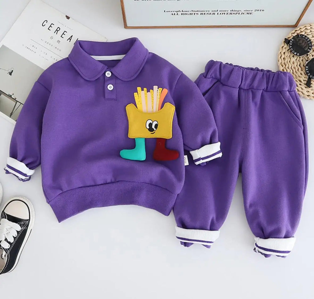 Mjuk Unisex Småbarnsset 2-Delat – Bekväm Bomullsoutfit 0–3 År | Andningsbar & Hudvänlig