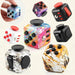 Fidget cube med 6 taktila sidor – tysta klickknappar, stålkula, fickformat | fidgetkub