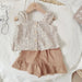 Flickor Bomulls Sommerset – Luftig Top & Short | 1-5 år